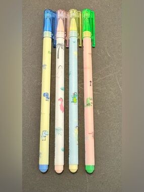 Cute Pastel Dinosaur Gel Pens - Set of 4